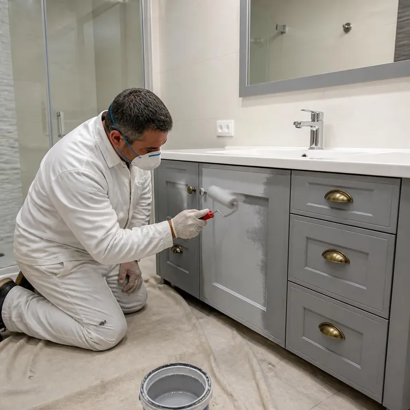 Selçuk banyo dolabı boyama